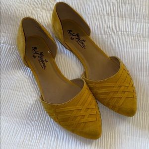 Mustard yellow flats